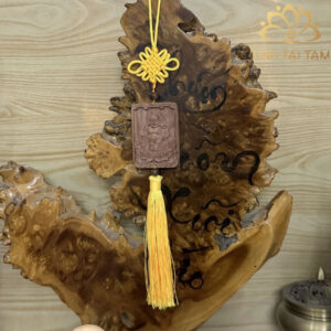 Dây treo ô tô mặt trầm hình Phật Di Lặc